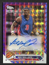 Ben Wallace 2024-25 Topps Chrome Purple Geometric Refractor Auto #CG-BWA