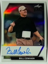 2026 Leaf Metal Bill Cowher Auto Autograph Prismatic White On Card #d 3/9