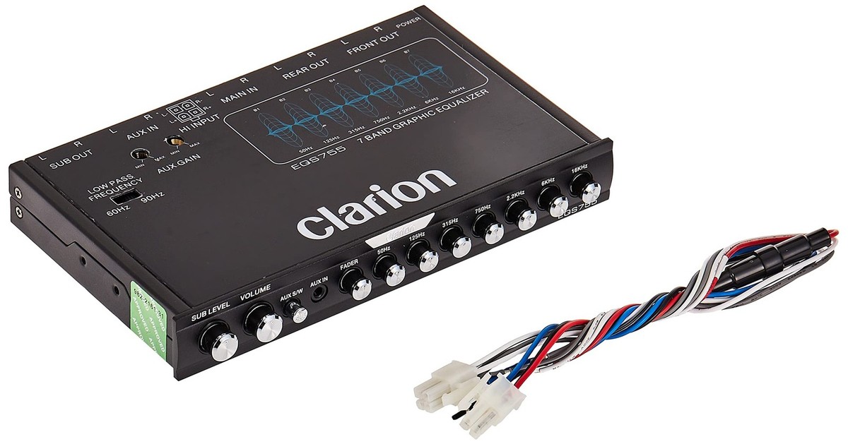 Clarion EQS755 7-Band Car Audio Graphic Equalizer | 3.5mm