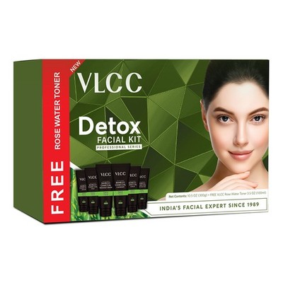 VLCC Detox Facial Kit - Activated Bamboo Charcoal - 7 Pc Set