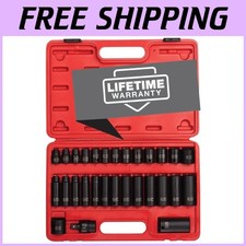 Sunex 3330 38 Drive Impact Socket Set 29-piece Metric
