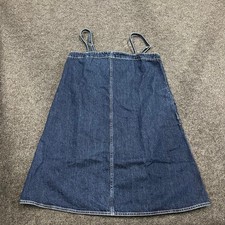 MADEWELL Denim A-Line Mini Dress Women's Size M Bright Rinse Wash