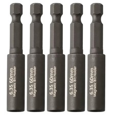 2/5pcs 1/4in Magnetic Extension Rod Screwdriver Bit Holder Hex Head Tool UK