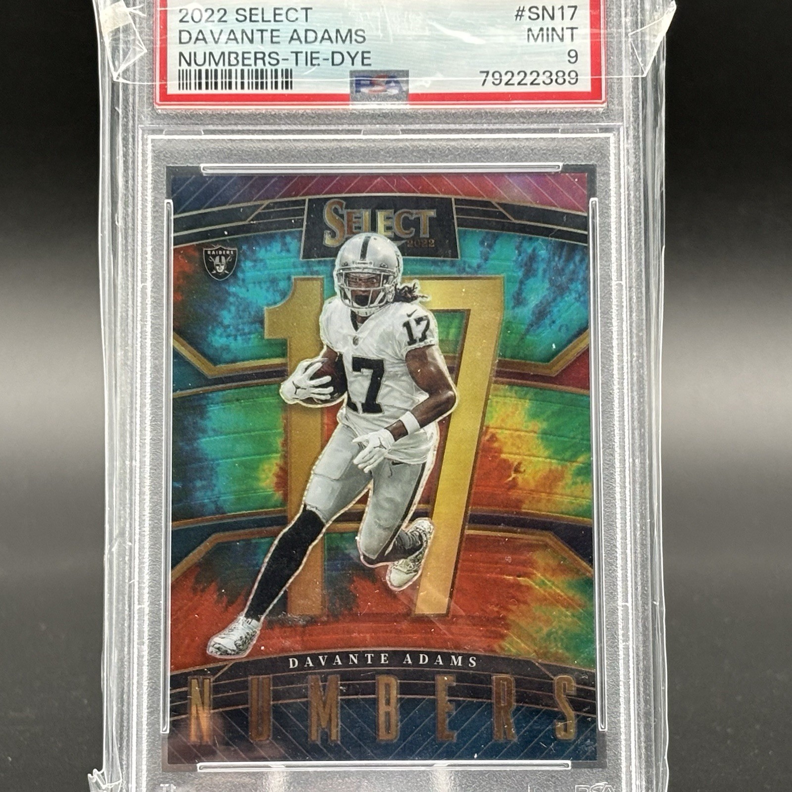 2022 Panini Select - Tie Dye Numbers 17 Davante Adams #152 Tie-Dye Prizm /25