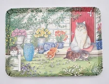 Vintage Cat & Kittens MARIANGELA ASCORTI Melamine Tray ~ R2S MELPLUS Italy