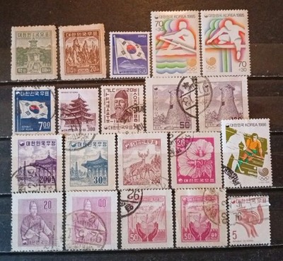 WA63 - South Kora - Lot of 20 Used Stamps