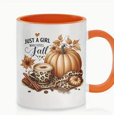 Autumn-Inspired Ceramic Mug, 11oz