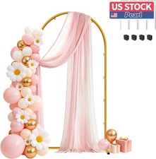 6FT Wedding Arch Frame Backdrop Stand Metal Gold for Ceremony Party Decor