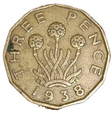 England 3 Pence 1938