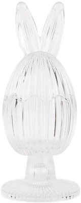 Clayre & Eef 6GL4927 Vorratsglas Osterei mit Hasenohren Ø 9x22 cm
