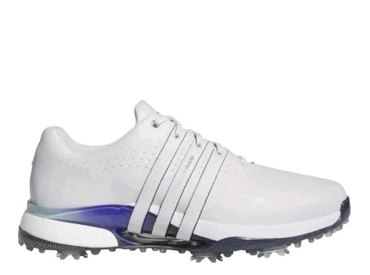 Adidas Tour 360 24 BOOST Golf Shoes Grey Ink Colbalt Blue IH5170