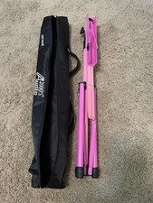 Audio2000'S 4448 Portable 60" Music Stand Adjustable Folding Pink