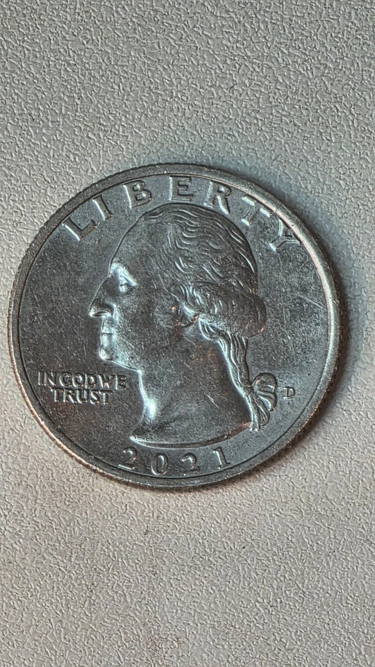 2021 D Crossing the Delaware 25 Cents ATB Quarter - Rare - Image 2 of 3