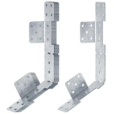 8 PCS Adjustable Stair-Stringer Connector, Tie Straps Bracket, Galvanized Ste...