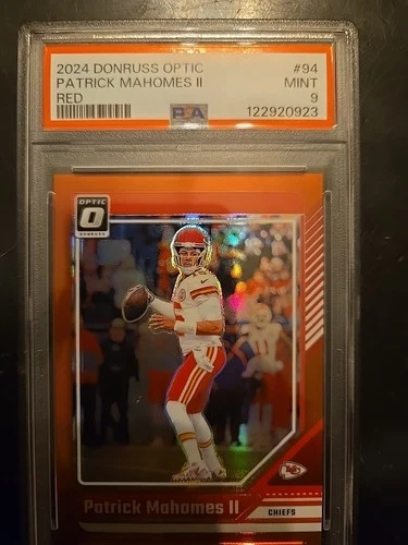 2024 Panini Donruss Optic - Patrick Mahomes II #94 Rocket Prizm PSA 9!  40/125