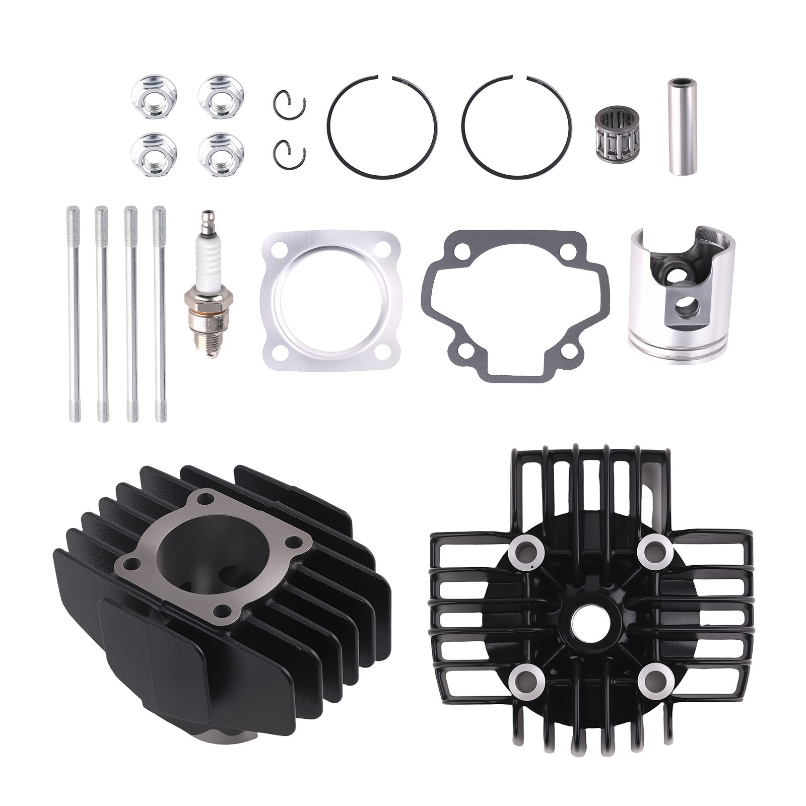 Cylinder Head Piston Kit Fits for Yamaha PW50 Big Bore 60cc 1981-2021 PY50 QT50