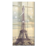 Moderne Wanduhr Mit FließEnden Zeigern Eiffelturm Paris WeißE Zeiger 30X60 Cm