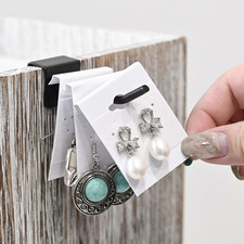 100 pieces of 1.5 x 2-inch plain white velvet hanging earring cards serve as ...
