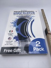 DR. BRACE ELITE Knee Brace with Size Stabilizer 2 Pack Knee Brace Medium Neptune