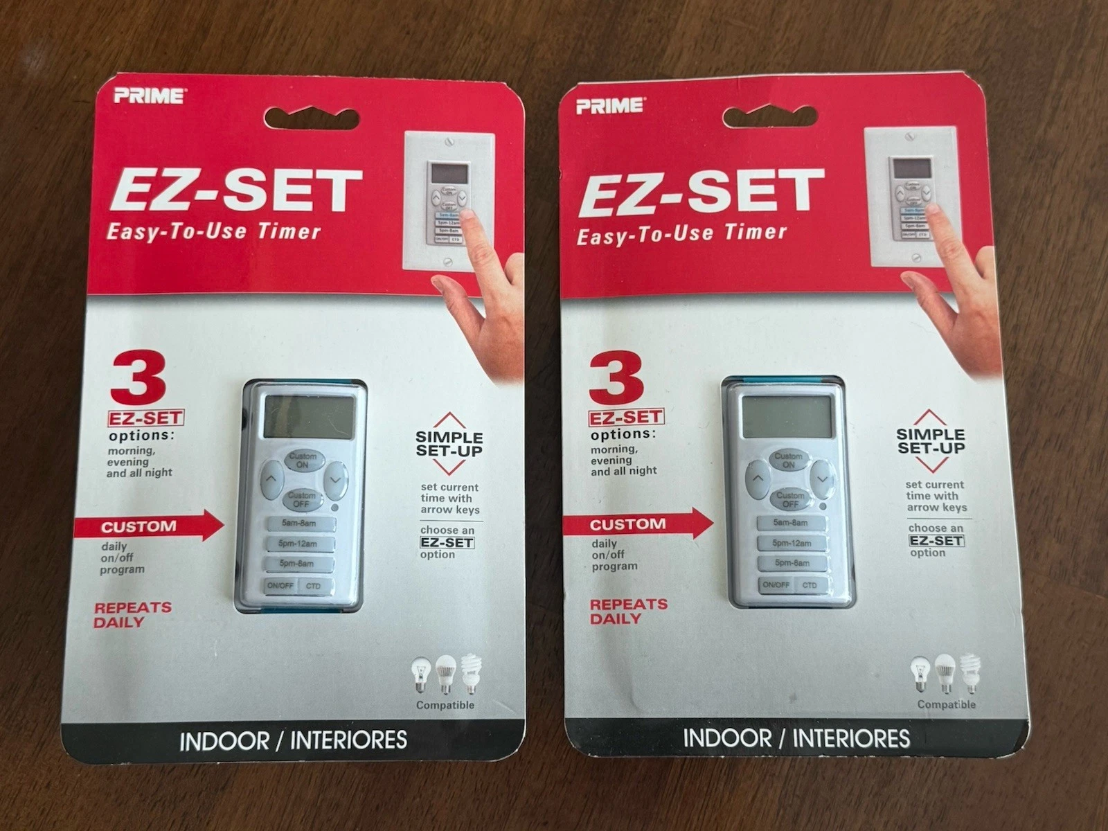 LOT 2! PRIME 15-Amps 120-volt EZ Set In-wall Countdown Lighting Timer SEALED!