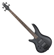 Schlanker, aktiver 4-Saiter Soundgear Left E-Bass von Ibanez in Wheathered Black
