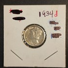 1934-d Mercury Dime 10c Silver Beautiful Coin! — photo 1