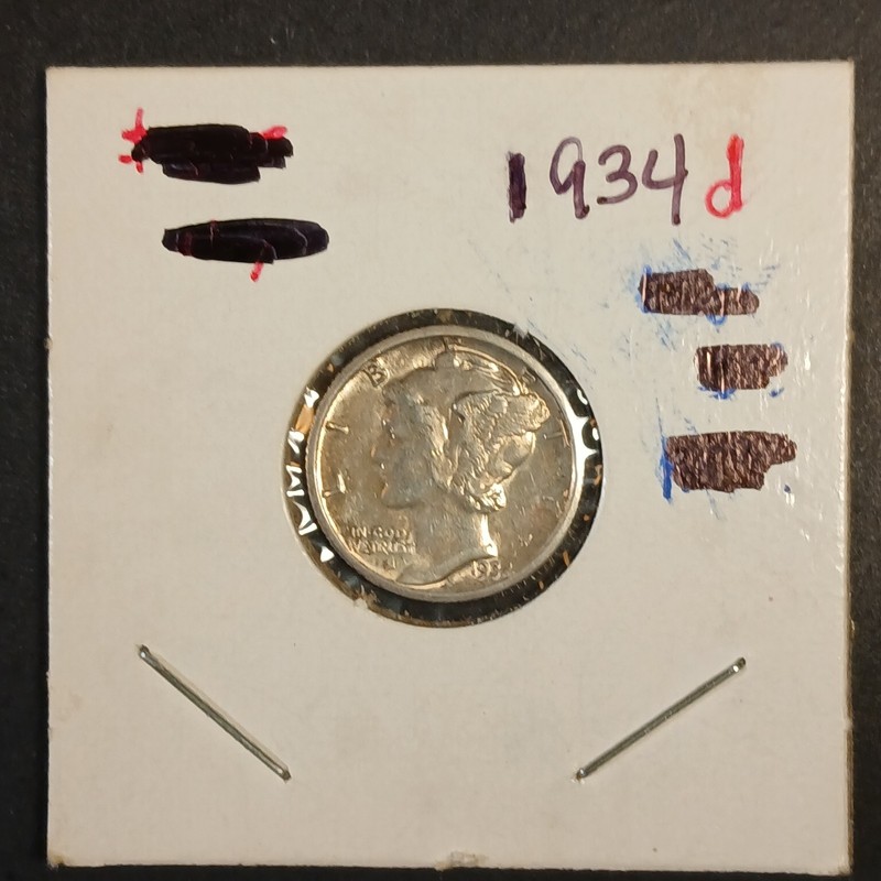 1934-d Mercury Dime 10c Silver Beautiful Coin!