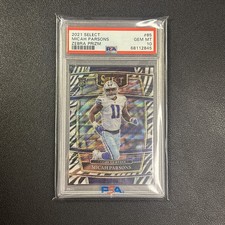 2021 Panini Select - Concourse Micah Parsons #85 Zebra Prizm (RC) PSA 10