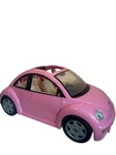 2000 Mattel Barbie Volkswagen VW Beetle Car Bug Vintage Pastel Pink Y2K 17"