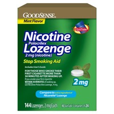 Nicotine Polacrilex Lozenges 2mg Mint Flavor 144 Count GoodSense