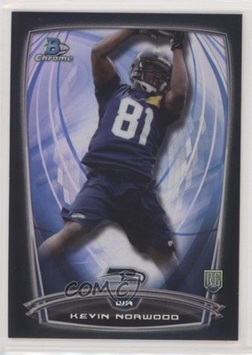 2014 Bowman Chrome Black Refractor 48/299 Kevin Norwood #206 Rookie RC 1u6