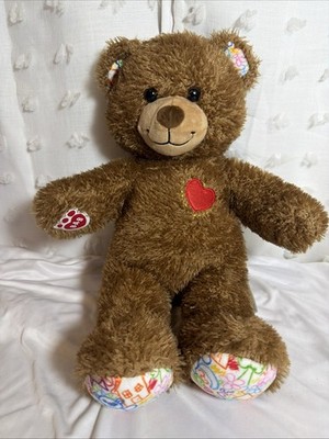 Build A Bear Doodle Heart Plush 18  EUC