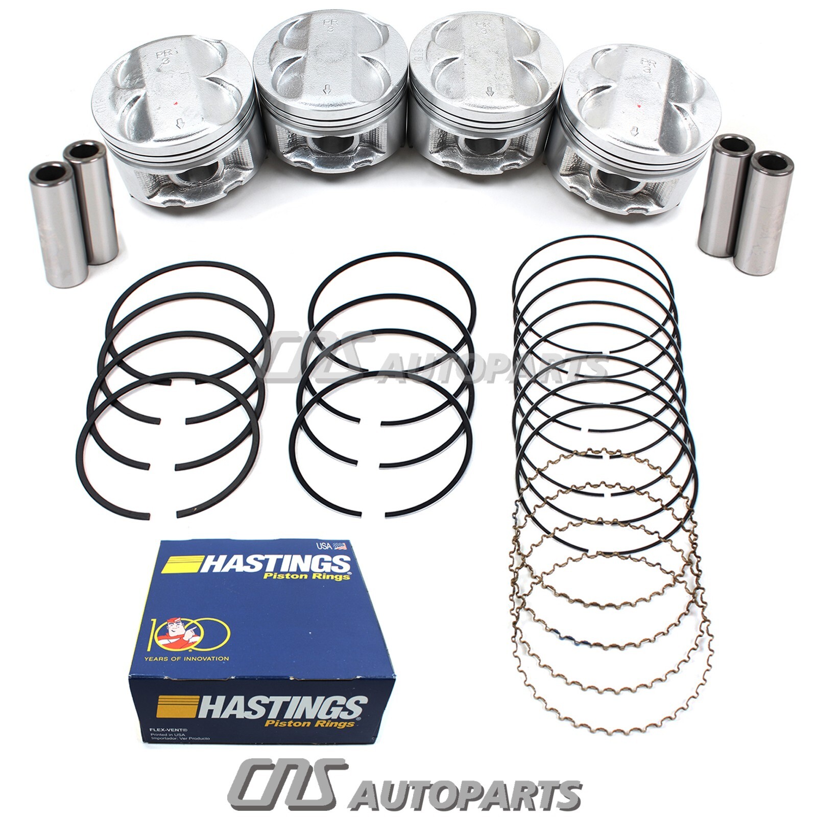 Pistons & Rings Fits Honda Civic Del Sol 1.6 DOHC Oversized .020 B16A2