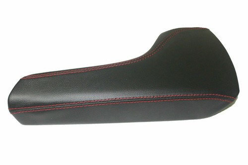 Kar Designers Vinyl Center Console Lid Cover – Fits 2016–2022 Chevy Camaro (Black W/ Red Stitch)