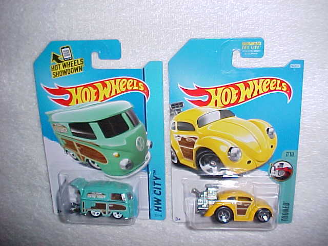 HOT WHEELS HW KOOL KOMBI & TOONED VOLKSWAGEN BEETLE - NEW