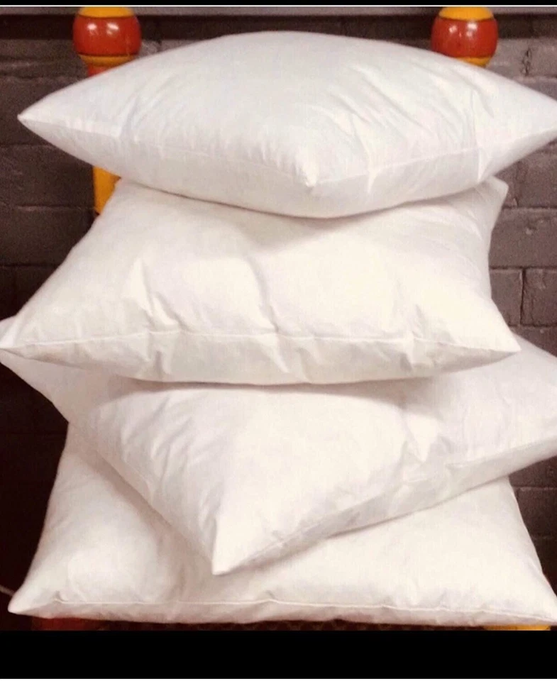 Paquete de 2 almohadillas de inserción de cojín de pluma y plumón de pato natural de 18"" × 18"" (45 × 45 cm) Foto 2 de 3