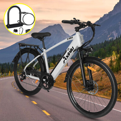 750W Ebike 26'' Electric Bike Bicycle 25Mph Commuter City E-bikes Adults Green