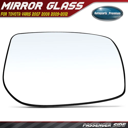 Passenger Right Side Mirror Glass w/ Manual Adjust for Toyota Yaris 2007-2012