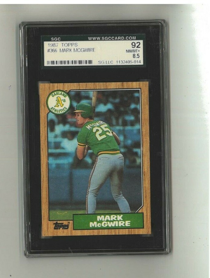 1987 Topps #366 Mark McGwire. SGC 92  NRMT/MINT