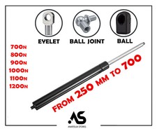 Universal Gas Spring 700 To 1200N Multi Purpose 250 To 700mm Eyelet Ball Ball J.