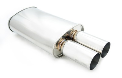 MEGAN RACING 3'' UNIVERSAL EXHAUST MUFFLER DUAL TIPS M-DT TURBO NA JDM DTM