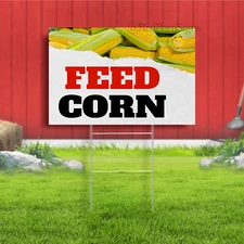 Feed Corn Indoor Outdoor Vinyl Yard Design