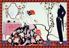 10837.Poster decoration.Home interior.Room Wall design.Art Nouveau fashion dress