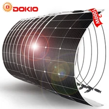 Dokio 10*100w 1000w Flexible Mono Portable Solar Panel for Home/Caravan/RV/Boat