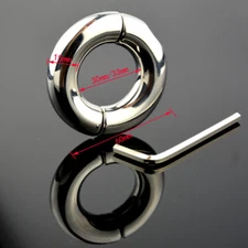 Lockable Penis Stretcher Ring Metal Ball Enhancer Heavy Weight Extender Ring Men
