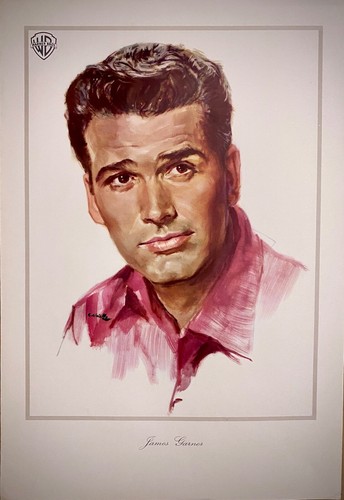 James Garner -warner Bros Board Litho Original Illustrated (Chalmers) -1960