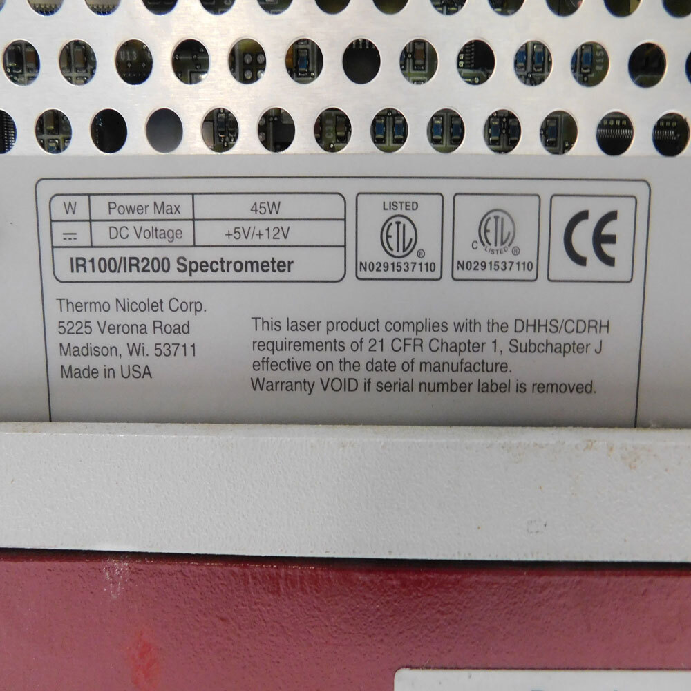 Thermo Fisher Scientific Nicolet IR200 Infrared Spectrometer 7800~375cm-1 AS/IS