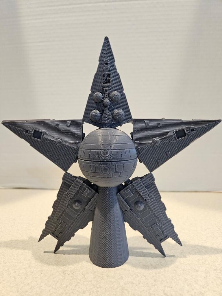 star wars death star christmas tree topper 3d Printed Grey eBay