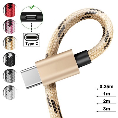 USB C Type C Fast Charge Charger Cable For Samsung S21 S22 Android Cord 1m 2m 3m