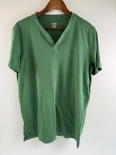 Victoria Secret PINK Cotton Short Sleeve V Neck Dog Logo Relax Fit Green S NWT